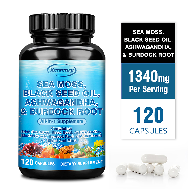 Black Seed Oil Capsule - Muschio Marino, Olio di Semi Neri,