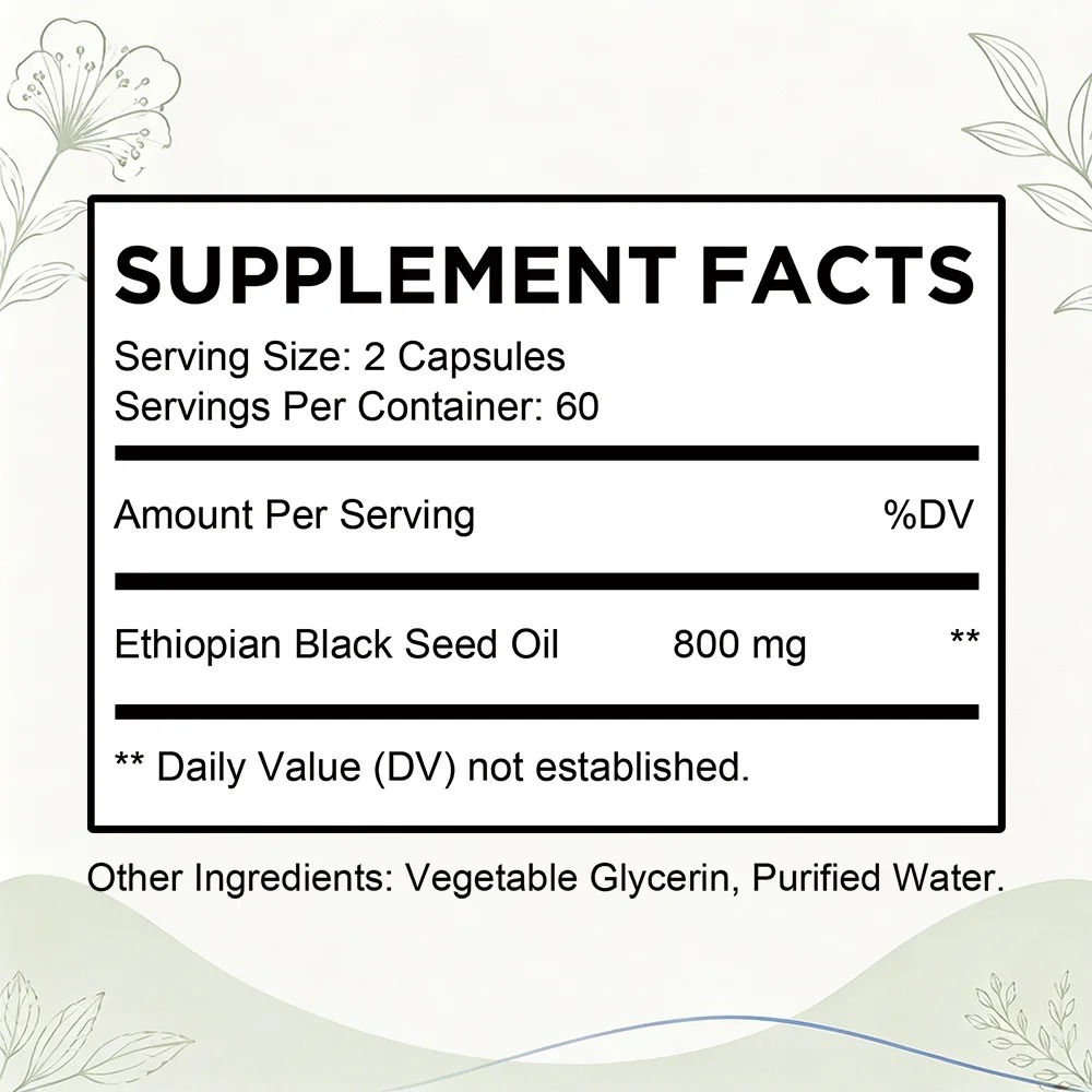 Olio di semi neri etiopi in ca - Black Seed Oil Capsule recensione e prezzo